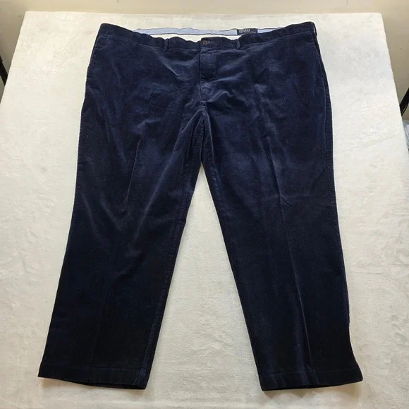 Polo Ralph Lauren Corduroy Pants Mens 58B 56x29 Big Tall Blue Cotton Classic Fit